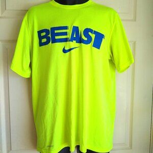Nike dri-fit men's neon yellow & blue Beast Shirt